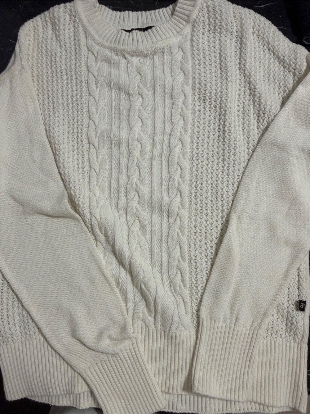 Women’s Cable Knit Crewneck Sweater - Cream